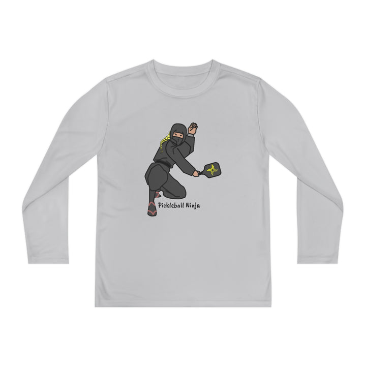 Pickleball Ninja-Female Youth Long Sleeve Moisture-Wicking T-Shirt - Great Pickleball Stuff