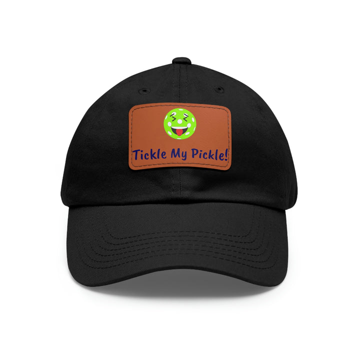 Tickle My Pickle Pickleball Cap with Leather Patch - Great Pickleball Stuff