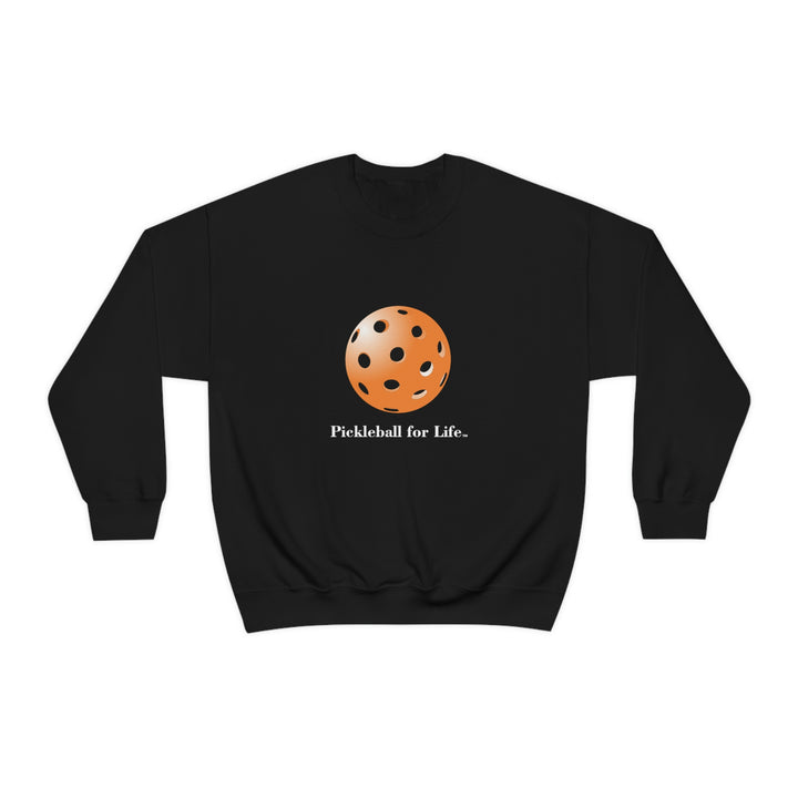 Pickleball for Life-Orange Unisex Crewneck Sweatshirt - Great Pickleball Stuff