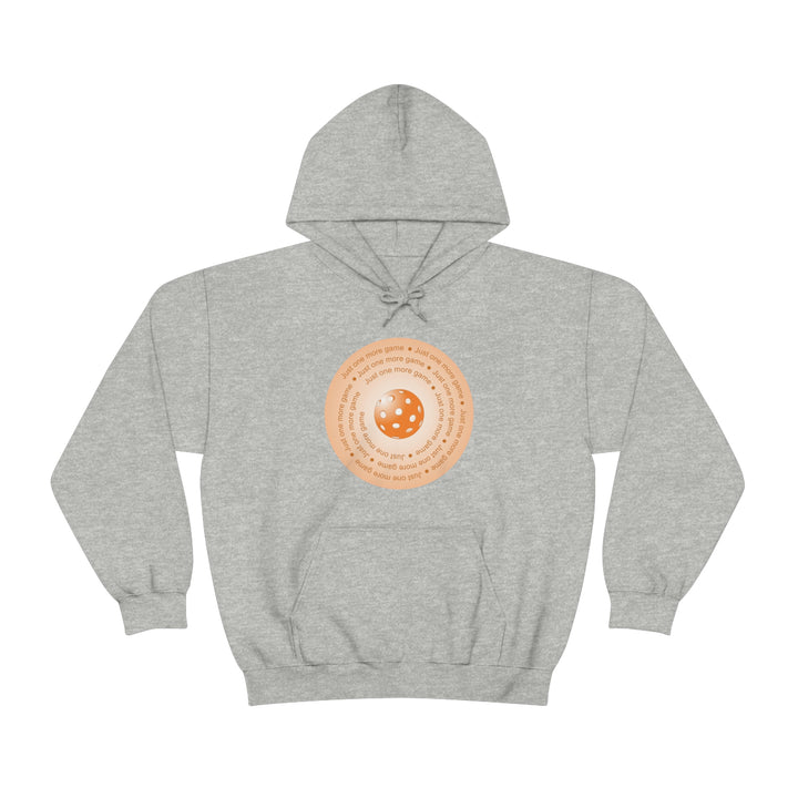 Just One More Game-Orange Unisex Hoodie - Great Pickleball Stuff