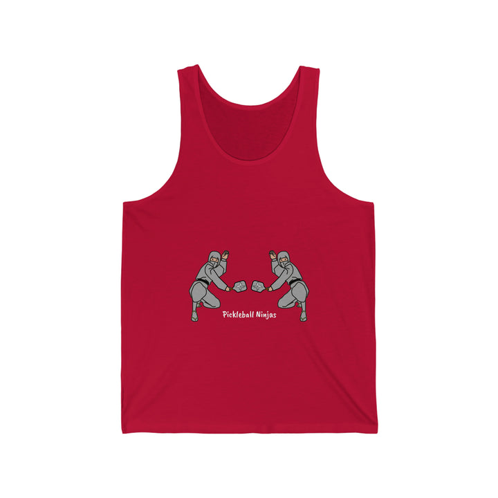 Pickleball Ninjas-Men's Doubles Unisex Cotton Tank - Great Pickleball Stuff