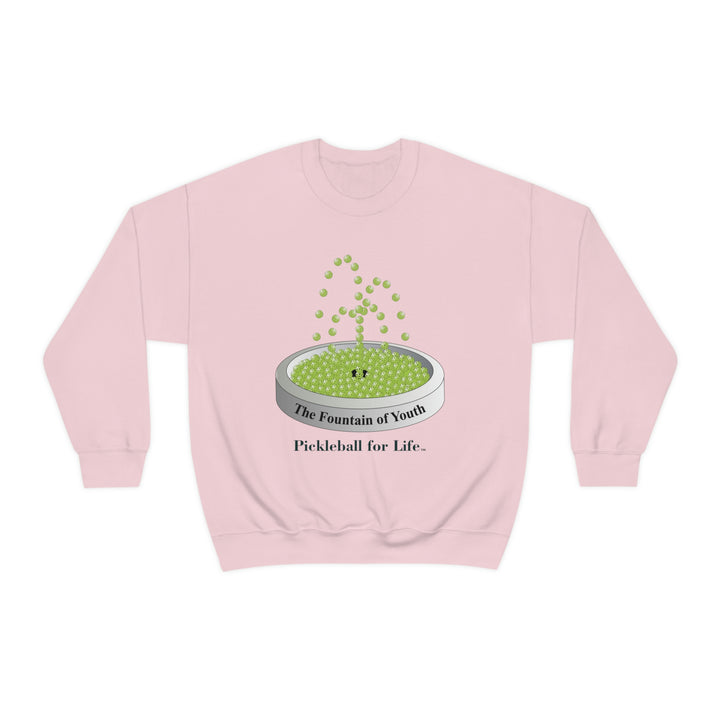 The Pickleball Fountain-Green Unisex Crewneck Sweatshirt - Great Pickleball Stuff