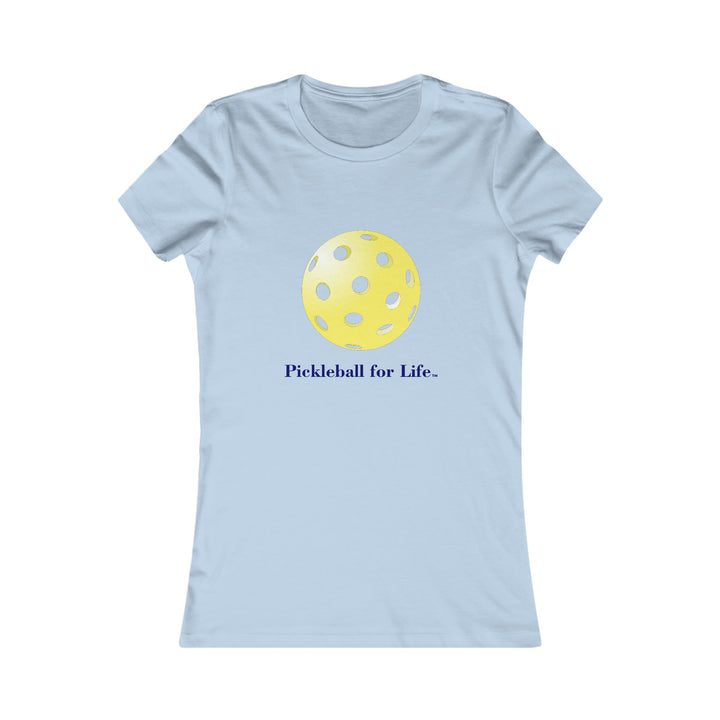 Pickleball for Life-Yellow Women's Slim-Fit Premium Cotton T-Shirt - Great Pickleball Stuff