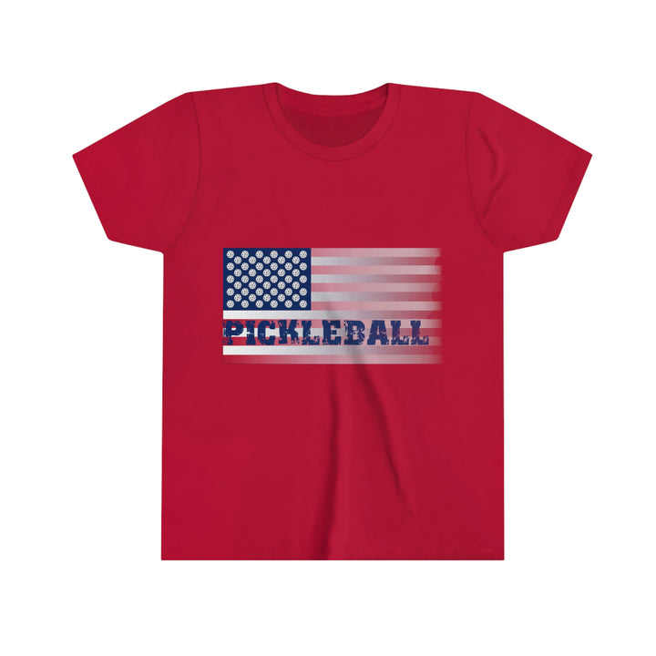 Pickleball Flag (Faded) Youth T-Shirt - Great Pickleball Stuff