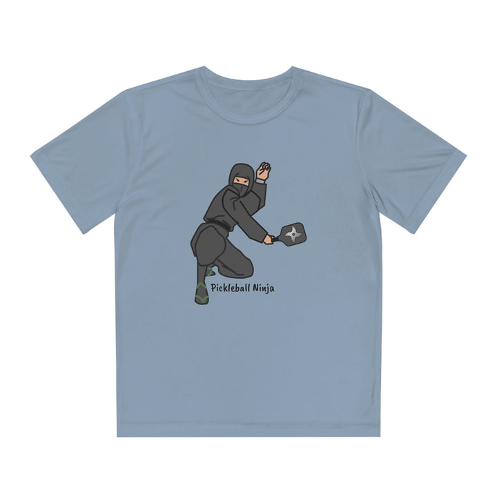 Pickleball Ninja-Male Youth Moisture-Wicking T-Shirt - Great Pickleball Stuff