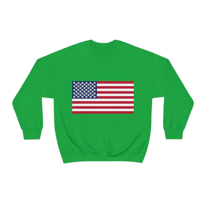 Pickleball Stars Flag Unisex Crewneck Sweatshirt - Great Pickleball Stuff