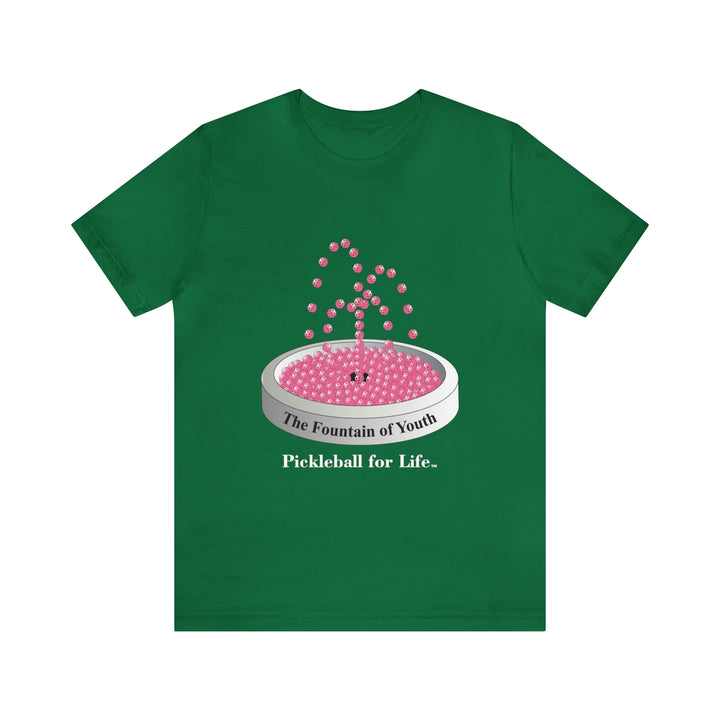 The Pickleball Fountain-Pink Unisex T-Shirt - Great Pickleball Stuff