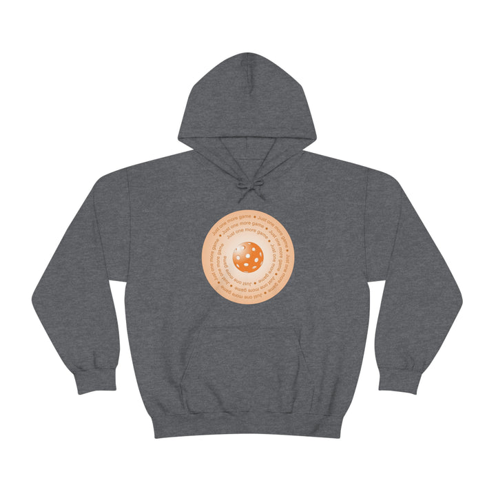 Just One More Game-Orange Unisex Hoodie - Great Pickleball Stuff