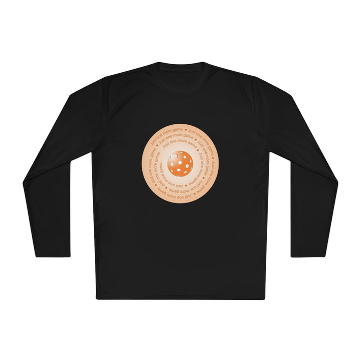 Just One More Game-Orange Unisex Moisture-Wicking Long Sleeve Tee - Great Pickleball Stuff