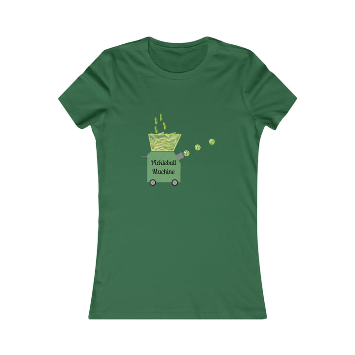 The Pickleball Machine Women's Slim-Fit Premium Cotton T-Shirt - Great Pickleball Stuff