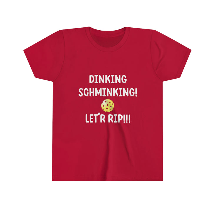 Dinking Schminking Youth T-Shirt - Great Pickleball Stuff