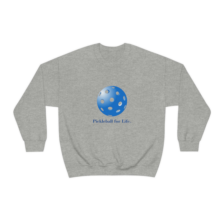 Pickleball for Life-Blue Unisex Crewneck Sweatshirt - Great Pickleball Stuff