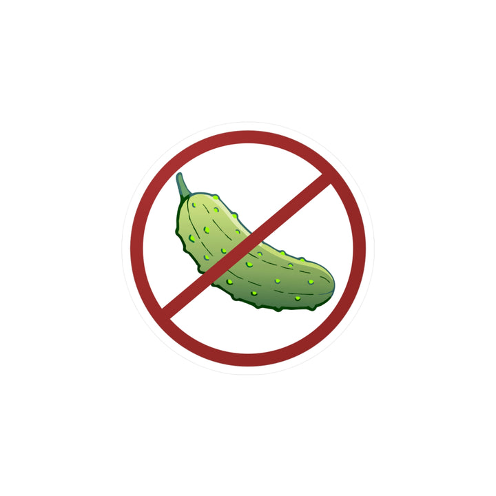 No Pickle! Decal - Great Pickleball Stuff