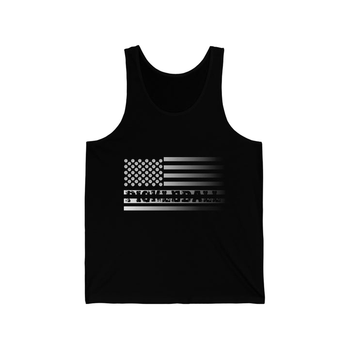 Pickleball Flag Transparent (Faded) Unisex Cotton Tank - Great Pickleball Stuff