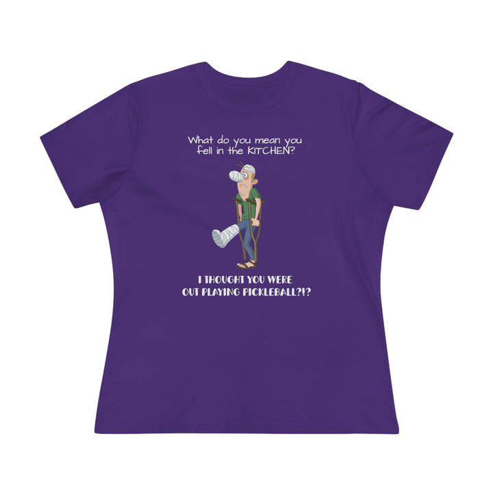 I Thought You Were Out Playing Pickleball? Women's Relaxed-Fit T-shirt - Great Pickleball Stuff