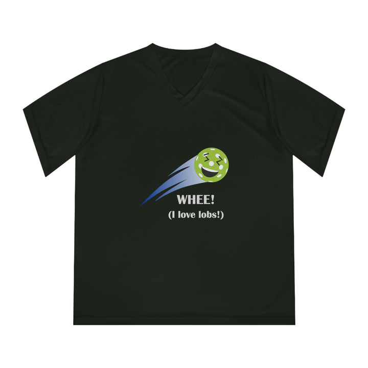 I Love Lobs! Women's Moisture-Wicking V-Neck T-Shirt - Great Pickleball Stuff