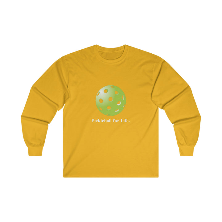 Pickleball for Life-Green Ultra Cotton Long Sleeve Tee - Great Pickleball Stuff