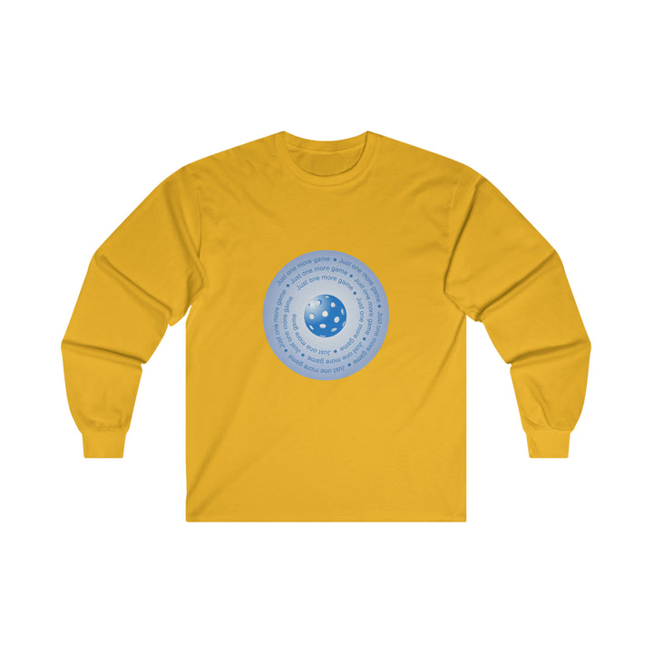 Just One More Game-Blue Ultra Cotton Long Sleeve Tee - Great Pickleball Stuff