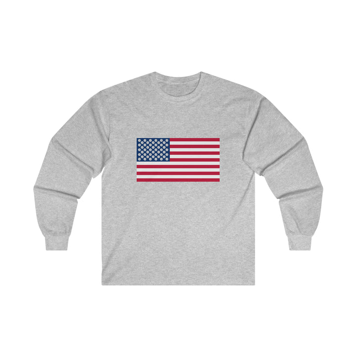 Pickleball Stars Flag Ultra Cotton Long Sleeve Tee - Great Pickleball Stuff