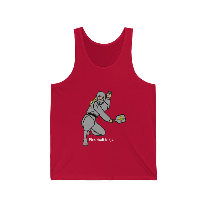 Pickleball Ninja-Female  Unisex Cotton Tank - Great Pickleball Stuff