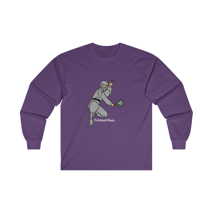 Pickleball Ninja-Male Ultra Cotton Long Sleeve Tee - Great Pickleball Stuff