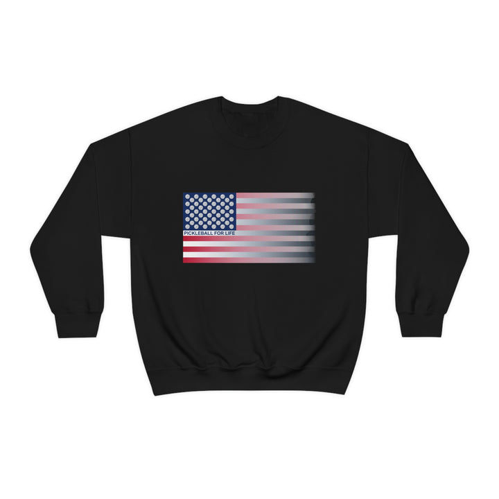 Pickleball for Life Flag (Faded) Unisex Crewneck Sweatshirt-Great Pickleball Stuff