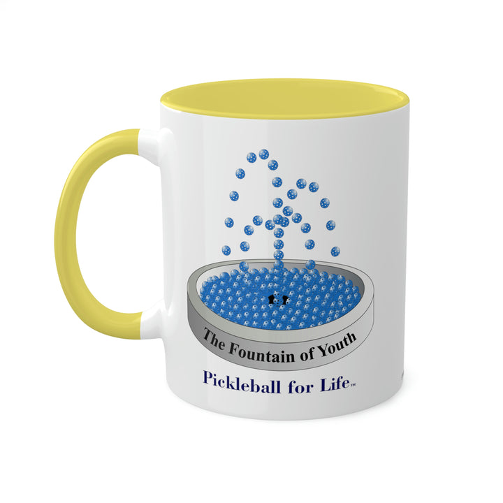 The Pickleball Fountain-Blue Coffee Mug-Great Pickleball Stuff