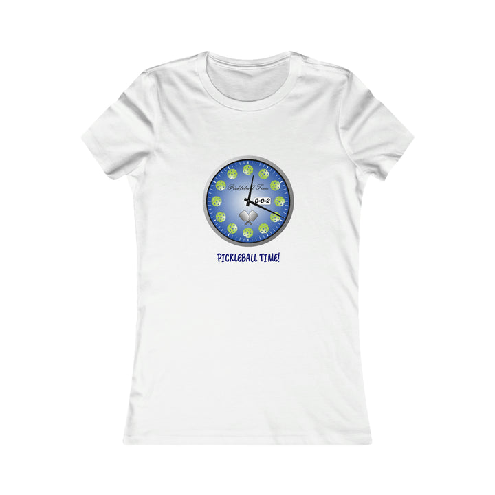 Pickleball Time Women's Slim-Fit Premium Cotton T-Shirt - Great Pickleball Stuff