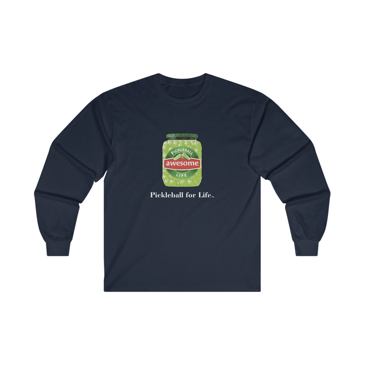 Awesome Pickles Ultra Cotton Long Sleeve Tee - Great Pickleball Stuff