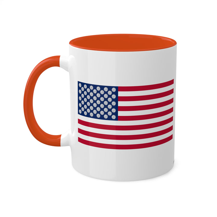 Pickleball Stars Flag Coffee Mug-Great Pickleball Stuff