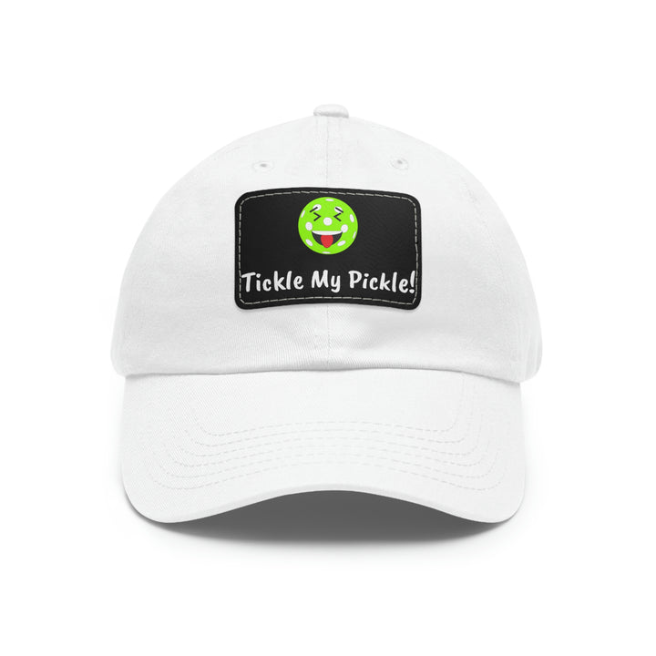 Tickle My Pickle Pickleball Cap with Leather Patch - Great Pickleball Stuff