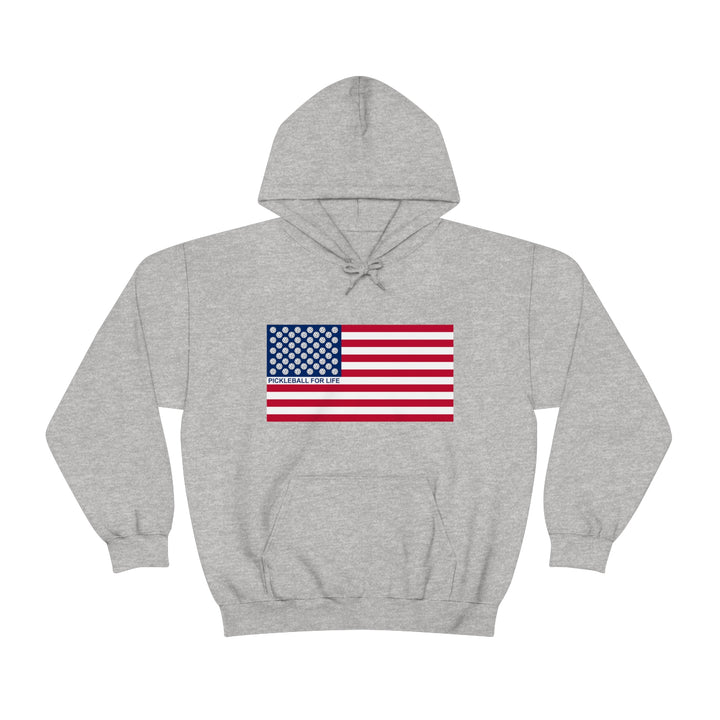 Pickleball for Life Flag Unisex Hoodie - Great Pickleball Stuff