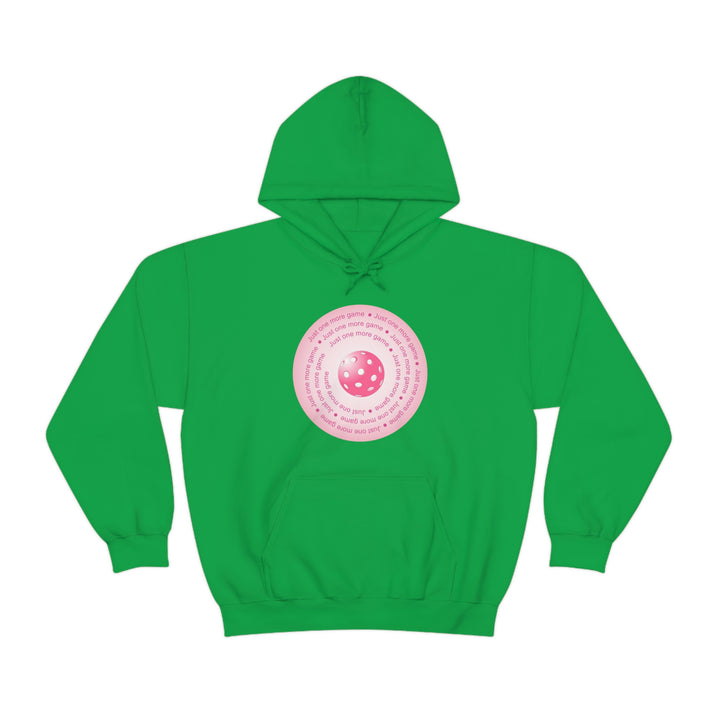 Just One More Game-Pink Unisex Hoodie - Great Pickleball Stuff