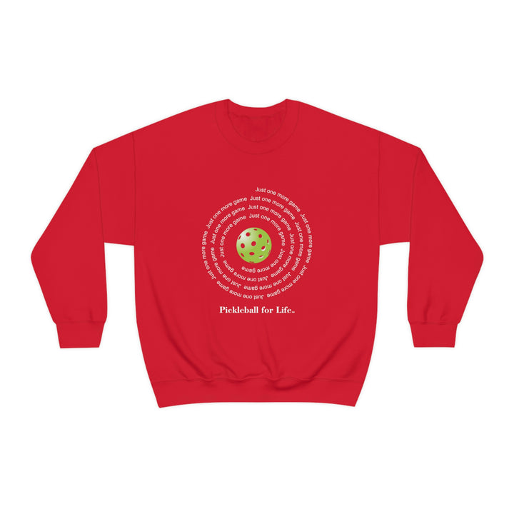 Just One More Game-Spiral Unisex Crewneck Sweatshirt - Great Pickleball Stuff