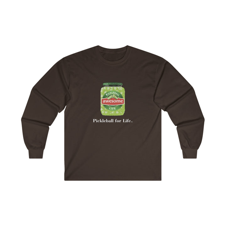 Awesome Pickles Ultra Cotton Long Sleeve Tee - Great Pickleball Stuff