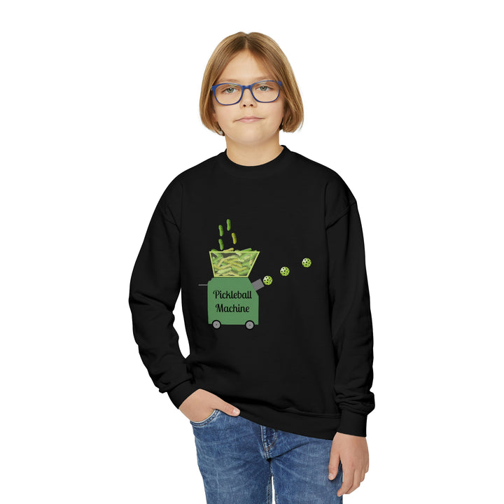 The Pickleball Machine Youth Crewneck Sweatshirt - Great Pickleball Stuff