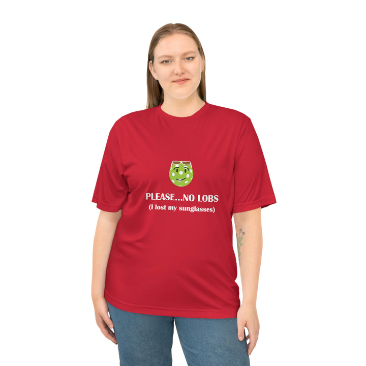 Please No Lobs-I Lost My Sunglasses Unisex Moisture-Wicking T-Shirt - Great Pickleball Stuff