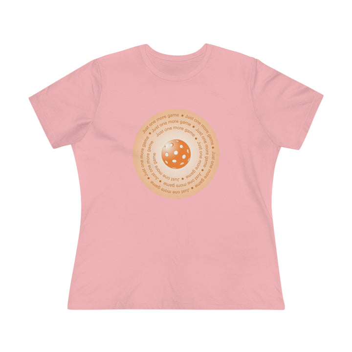 Just One More Game-Orange Women's Relaxed-Fit T-shirt - Great Pickleball Stuff