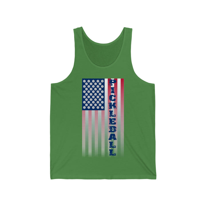 Pickleball Flag Vertical-2 (Faded) Unisex Cotton Tank - Great Pickleball Stuff