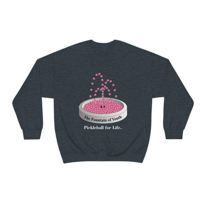 The Pickleball Fountain-Pink  Unisex Crewneck Sweatshirt - Great Pickleball Stuff