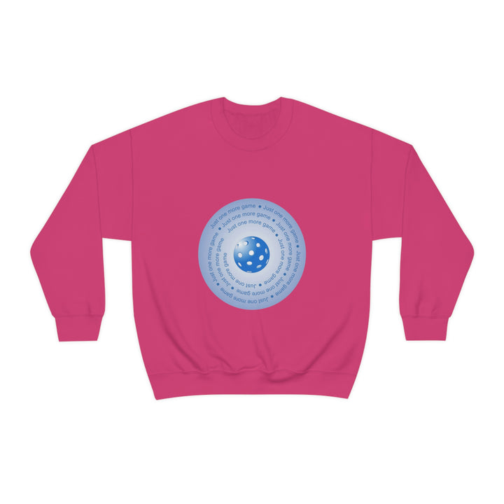 Just One More Game-Blue Unisex Crewneck Sweatshirt - Great Pickleball Stuff