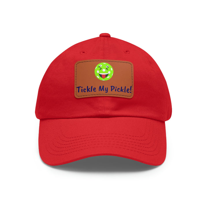 Tickle My Pickle Pickleball Cap with Leather Patch - Great Pickleball Stuff