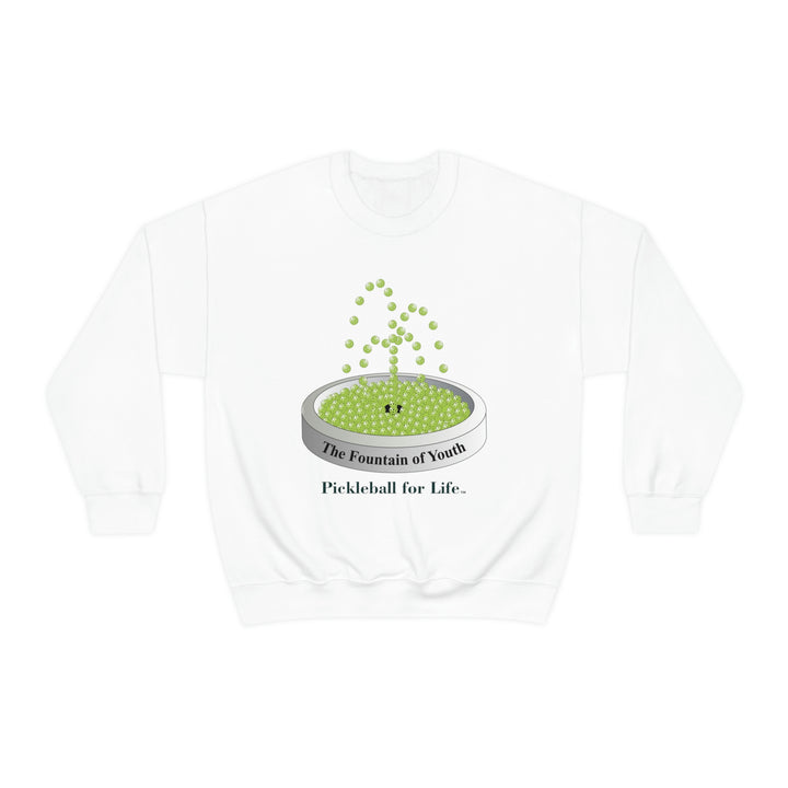 The Pickleball Fountain-Green Unisex Crewneck Sweatshirt - Great Pickleball Stuff