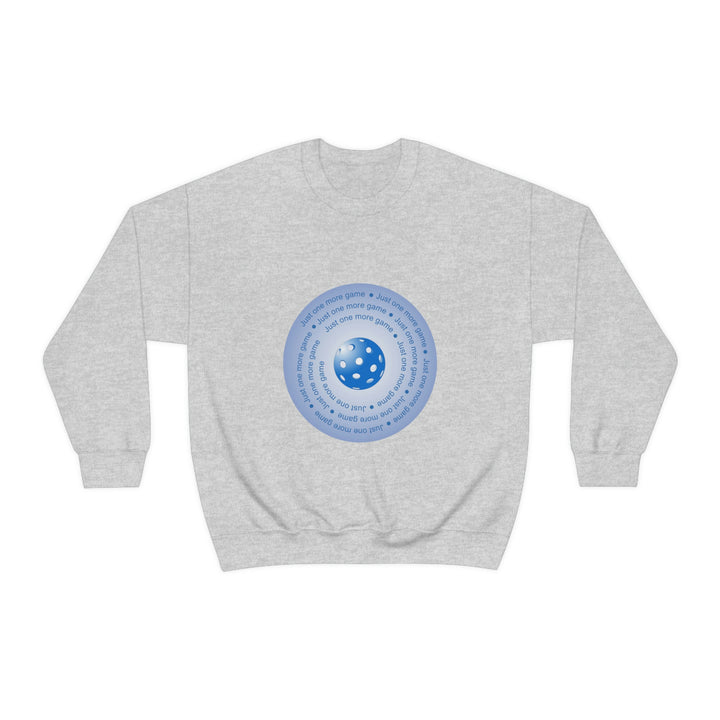 Just One More Game-Blue Unisex Crewneck Sweatshirt - Great Pickleball Stuff