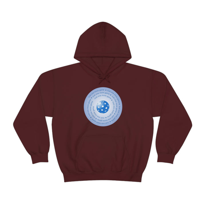 Just One More Game-Blue Unisex Hoodie - Great Pickleball Stuff