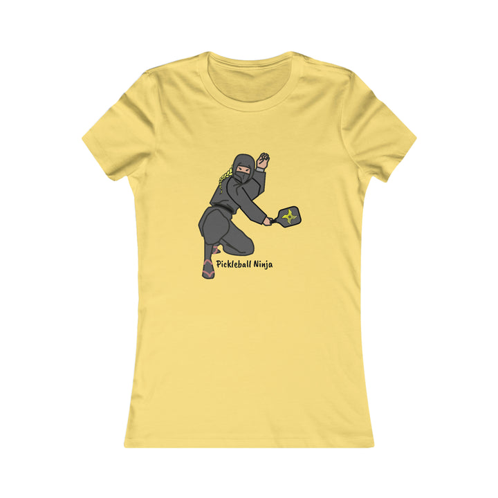 Pickleball Ninja-Female Women's Slim-Fit Premium Cotton T-Shirt - Great Pickleball Stuff