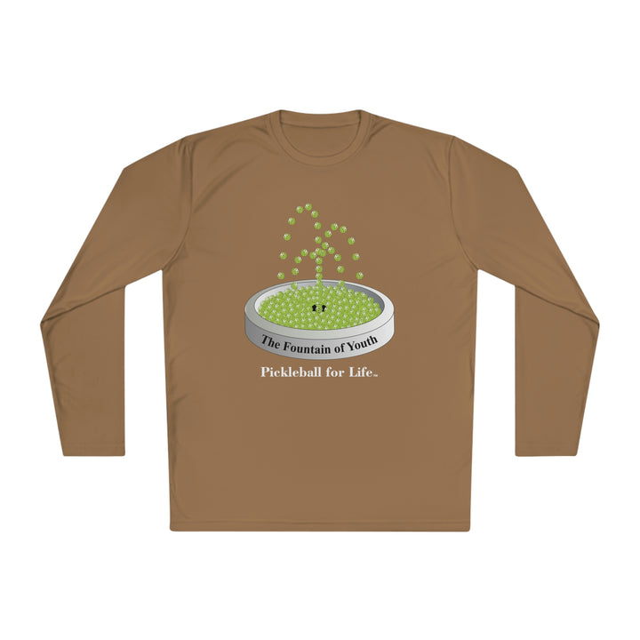 The Pickleball Fountain-Green Unisex Moisture-Wicking Long Sleeve Tee - Great Pickleball Stuff