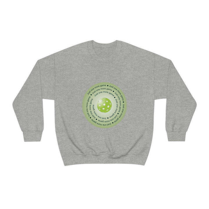 Just One More Game-Green Unisex Crewneck Sweatshirt - Great Pickleball Stuff