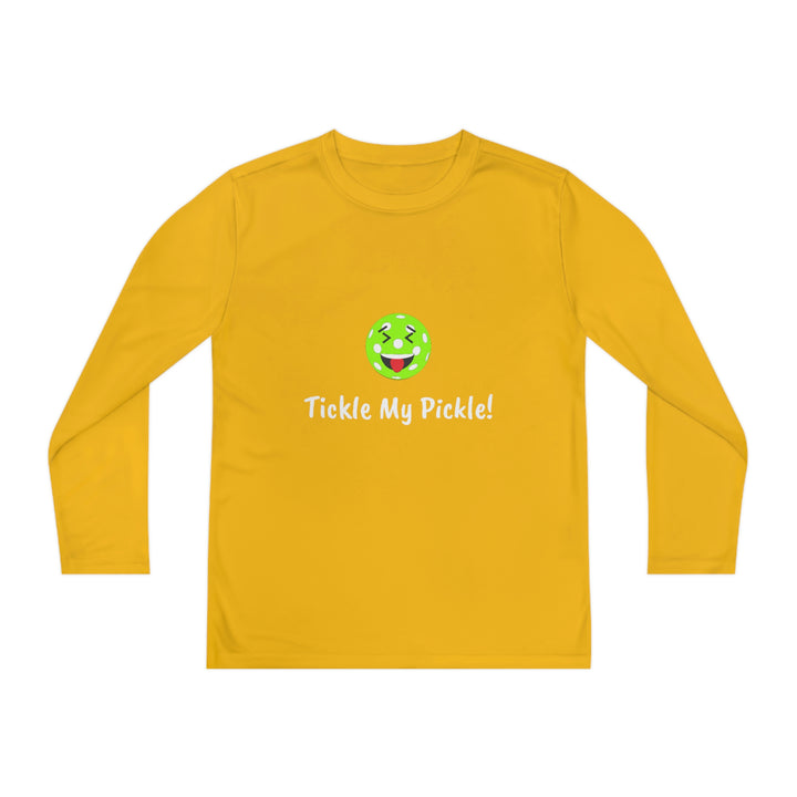 Tickle My Pickle Youth Long Sleeve Moisture-Wicking T-Shirt - Great Pickleball Stuff