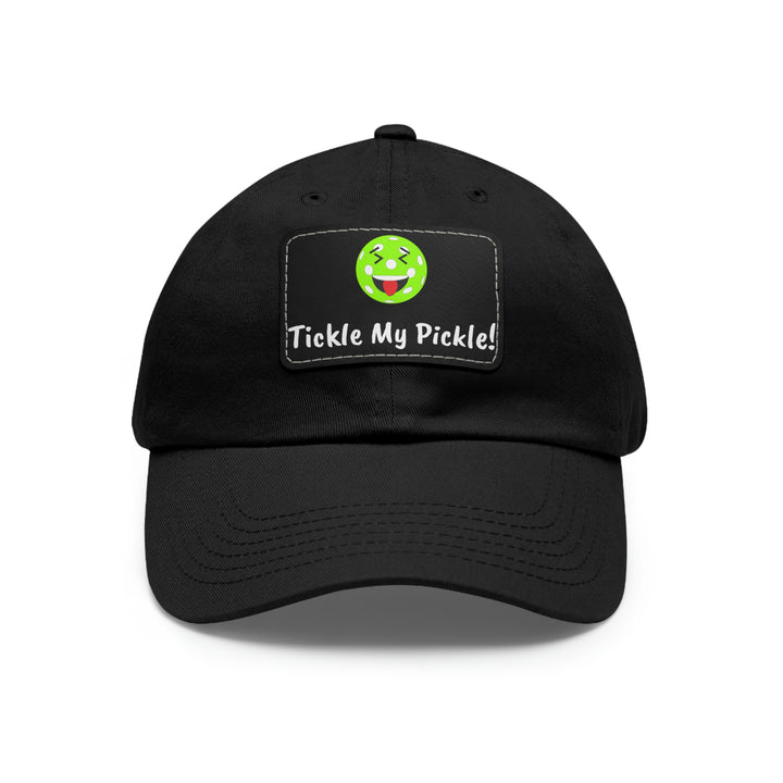 Tickle My Pickle Pickleball Cap with Leather Patch - Great Pickleball Stuff